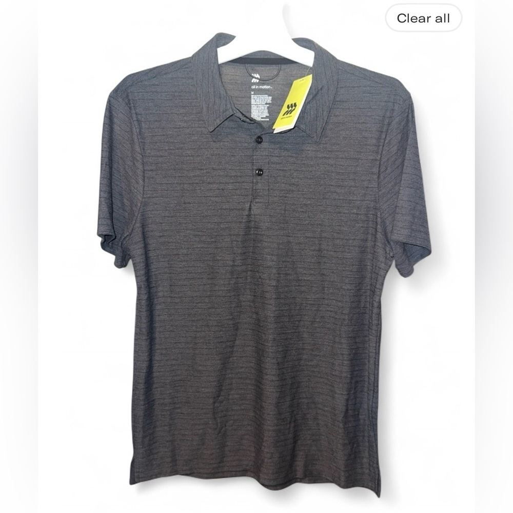 Size Medium All in Motion Charcoal Polo Shirt for Men